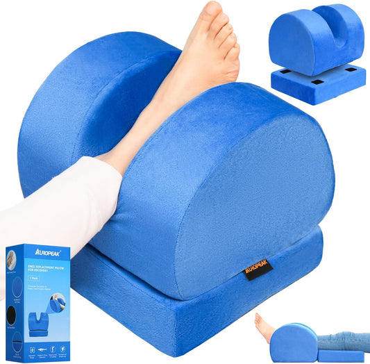 Knee Replacement Pillow, Adjustable Leg Elevation Pillow, Blue