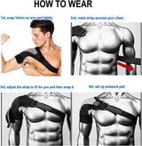 Shoulder Stability Brace Adjustable Shoulder Support with Pressure Pad, Light Breathable Neoprene Rotator Cuff Shoulder Support for Sport, Dislocated AC Joint, Labrum Tear, Shoulder Pain