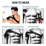 Shoulder Stability Brace Adjustable Shoulder Support with Pressure Pad, Light Breathable Neoprene Rotator Cuff Shoulder Support for Sport, Dislocated AC Joint, Labrum Tear, Shoulder Pain - Left
