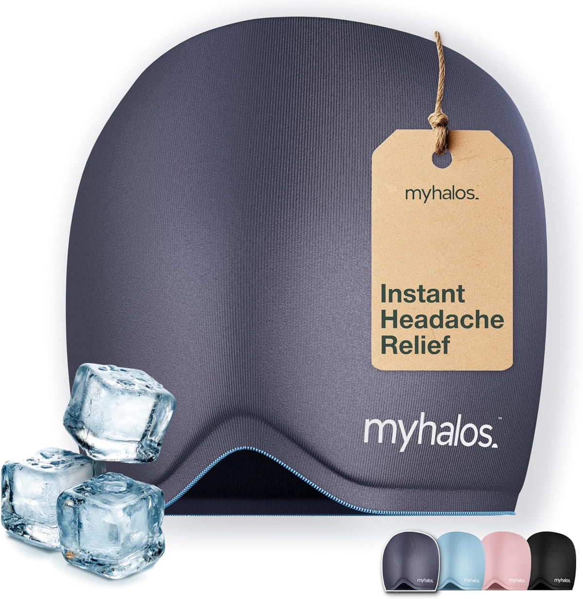 Migraine & Headache Relief Cap, 30% More Gel, Hot & Cold Ice Wrap