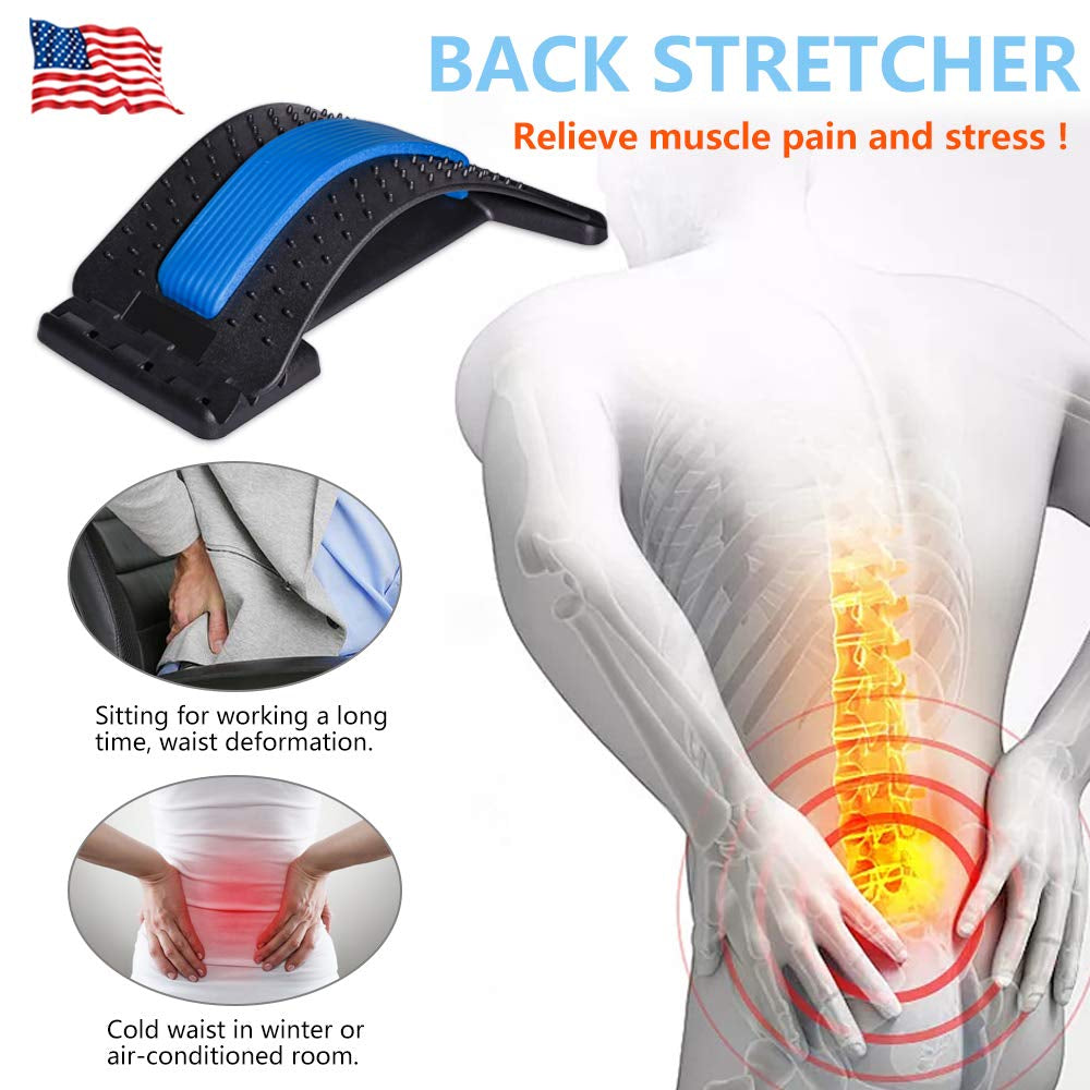 Back Stretcher for Lower Back Pain Relief,3 Level Lumbar Board
