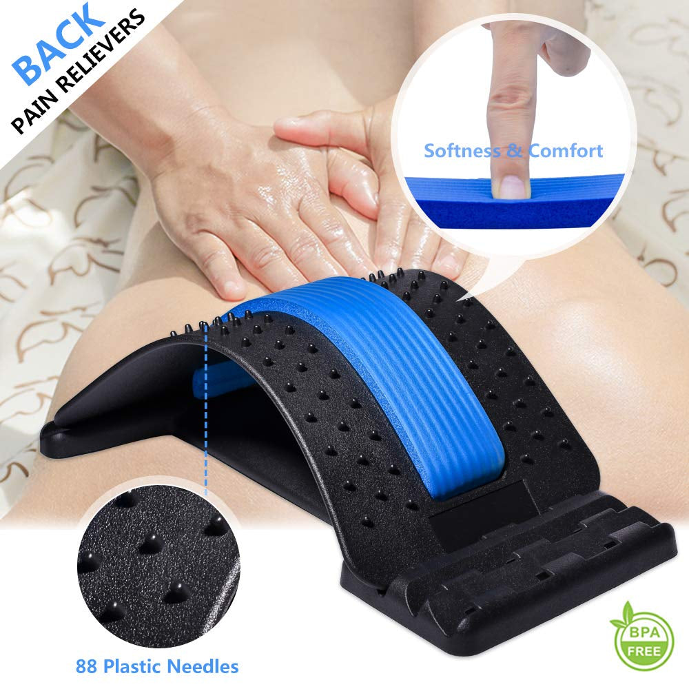 Back Stretcher for Lower Back Pain Relief,3 Level Lumbar Board