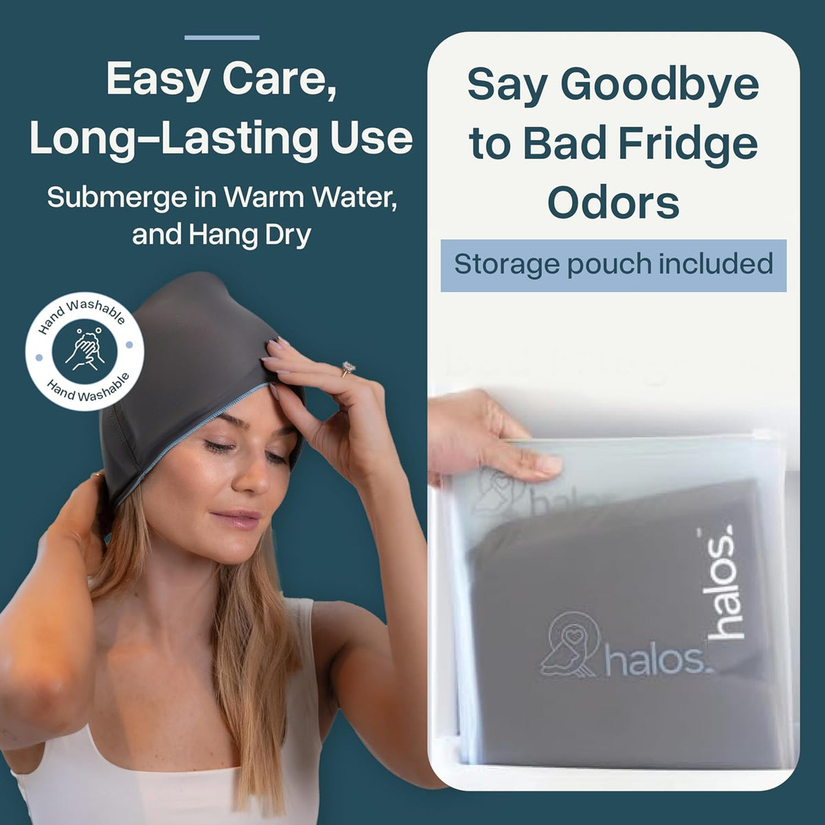 Migraine & Headache Relief Cap, 30% More Gel, Hot & Cold Ice Wrap
