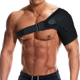 Adjustable shoulder brace with compression pad