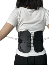 Breathable mesh lumbar belt with adjustable tension cords