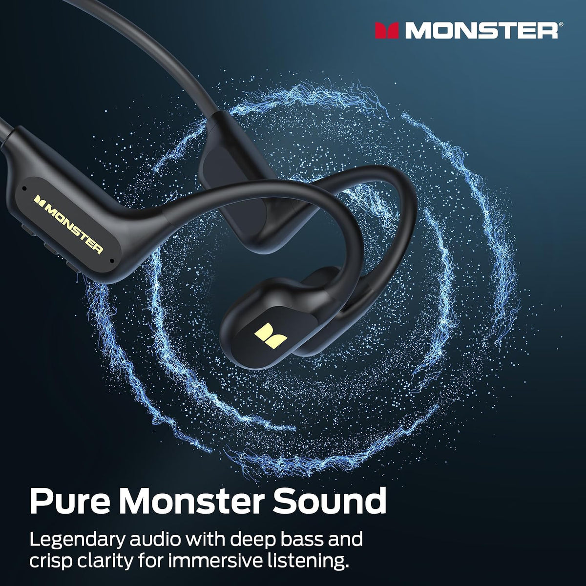 Open Ear BC300 Swimming Headphones, Open-Ear Bone Conduction Headphones, Bluetooth 6.0 & 32GB MP3, IPX8 Waterproof Sport Earbuds with 10H Playtime (Black)
