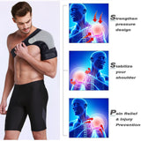 Shoulder Stability Brace Adjustable Shoulder Support with Pressure Pad, Light Breathable Neoprene Rotator Cuff Shoulder Support for Sport, Dislocated AC Joint, Labrum Tear, Shoulder Pain - Left